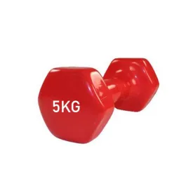 1 Piece 5KG Vinyl Dumbbell Red