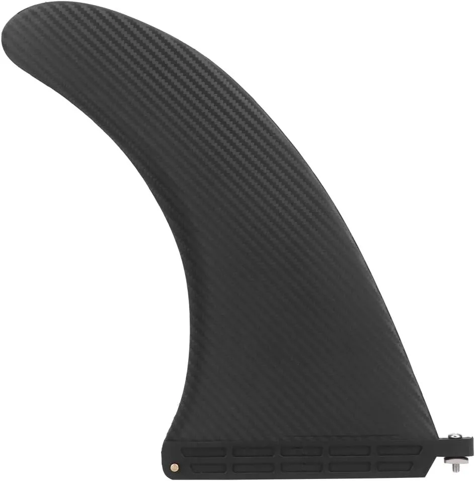 10in Surfboard Fin, Detachable Surfboard Fin Faux Carbon Fiber SUP Board Watershed Balancing Rudder Surfboard Accessory for Inflatable Canoe, Stand Up Paddle SUP Boards, Surfboard