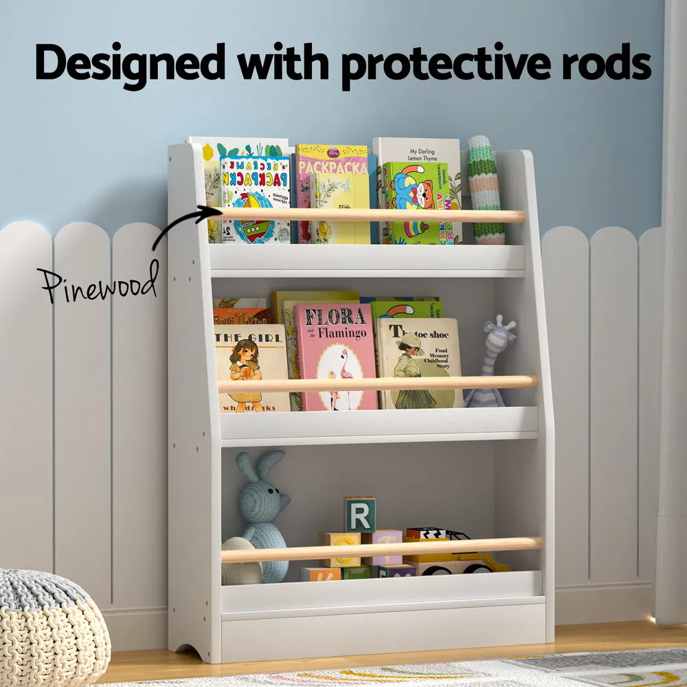 3-Tier Kids Bookshelf, Storage Shelf, Keezi
