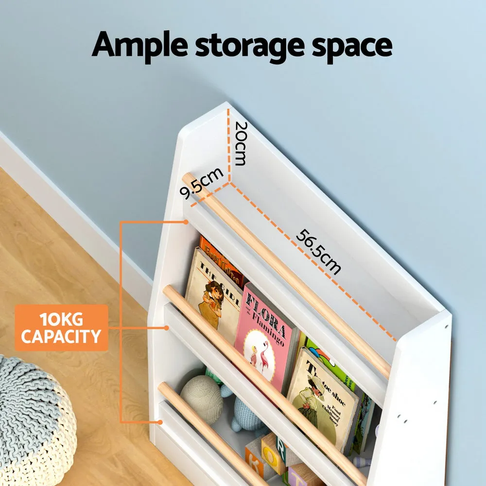 3-Tier Kids Bookshelf, Storage Shelf, Keezi