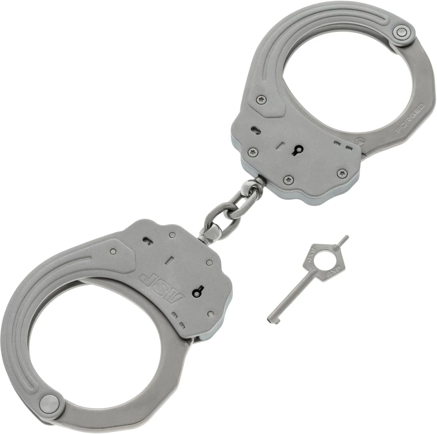 ASP Sentry Handcuffs, Professional Grade with Stainless Steel Frames, Forged Steel Bows, Dual-Sided Keyways, and Double Lock Slots for Tactical Gear and Equipment