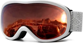 AVV OTG Ski Goggles for Men Women With Anti-Fog Dual Layer lens, UV400 Snow Goggle for Snowboarding Snowmobiling Skating