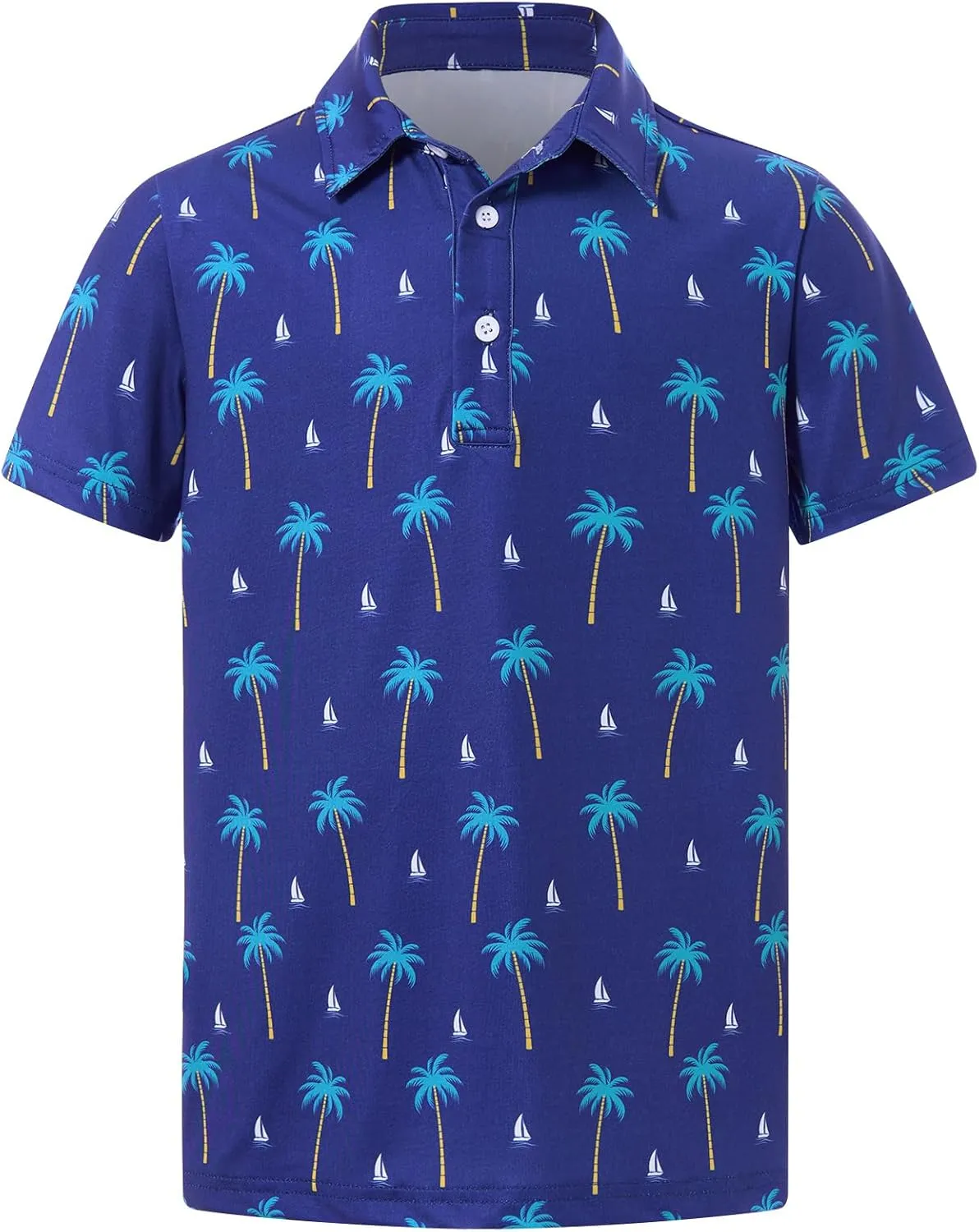 Boys Polo Shirts Hawaiian Golf Clothes Fashion Short Sleeve Kids Cool School Uniform 5-14T