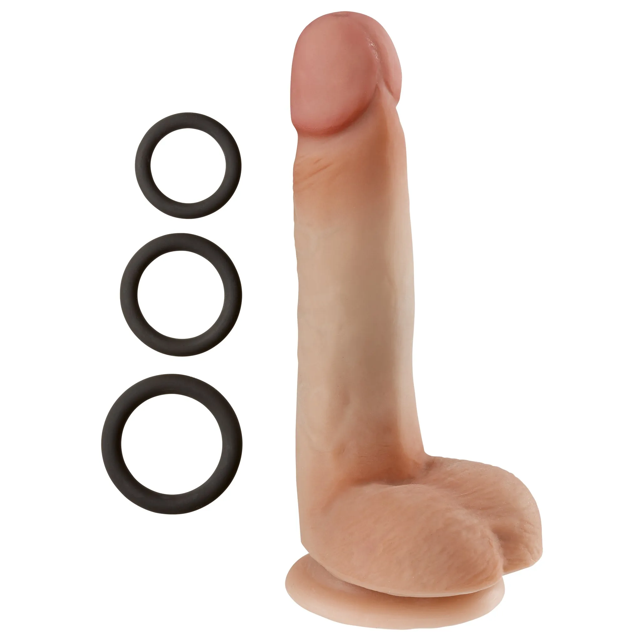 Cloud 9 Dual Density Real Touch 7in With Balls Tan/ Mocha