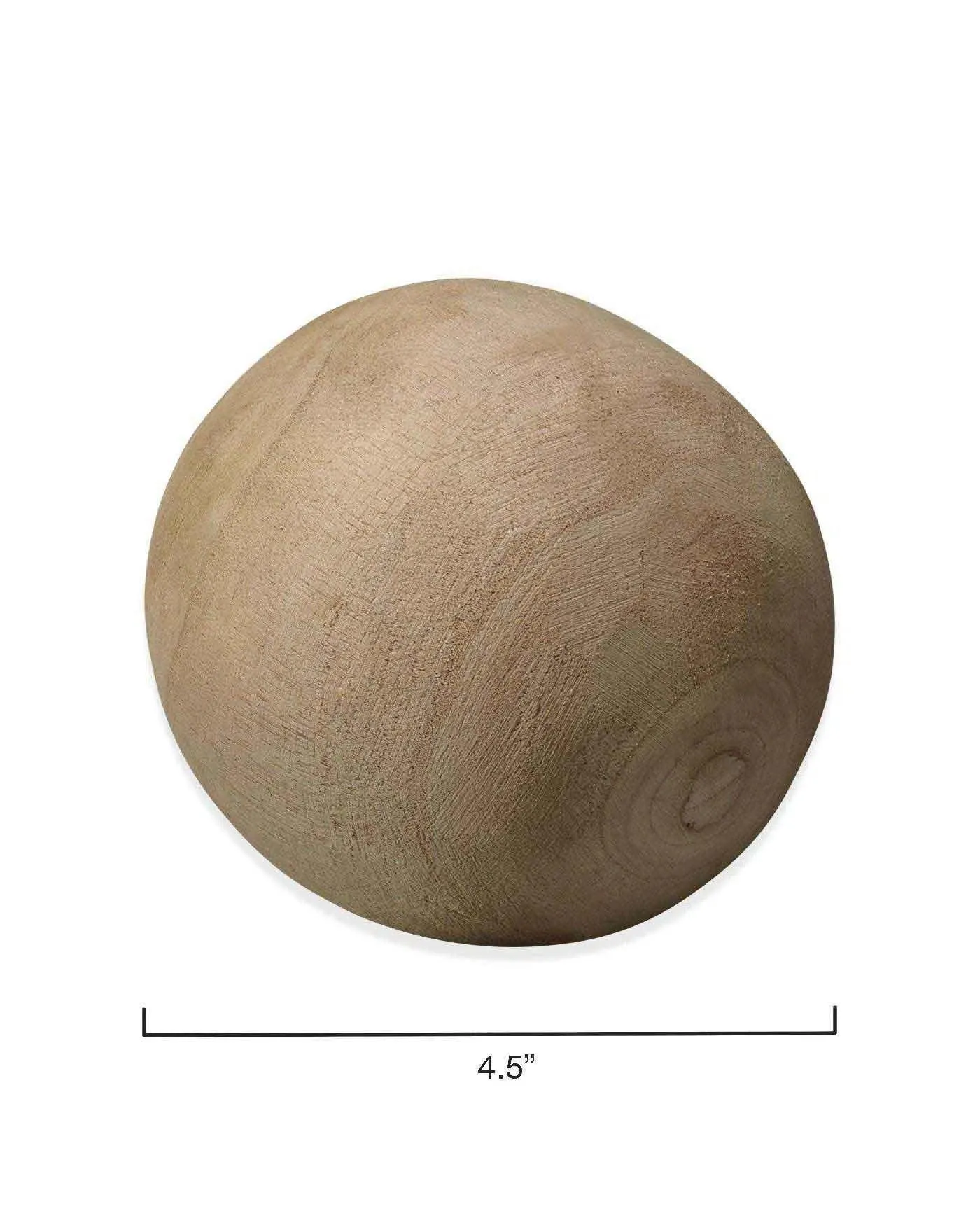 Coastal Style Brown Paulownia Wood Malibu Wood Balls (set of 3)