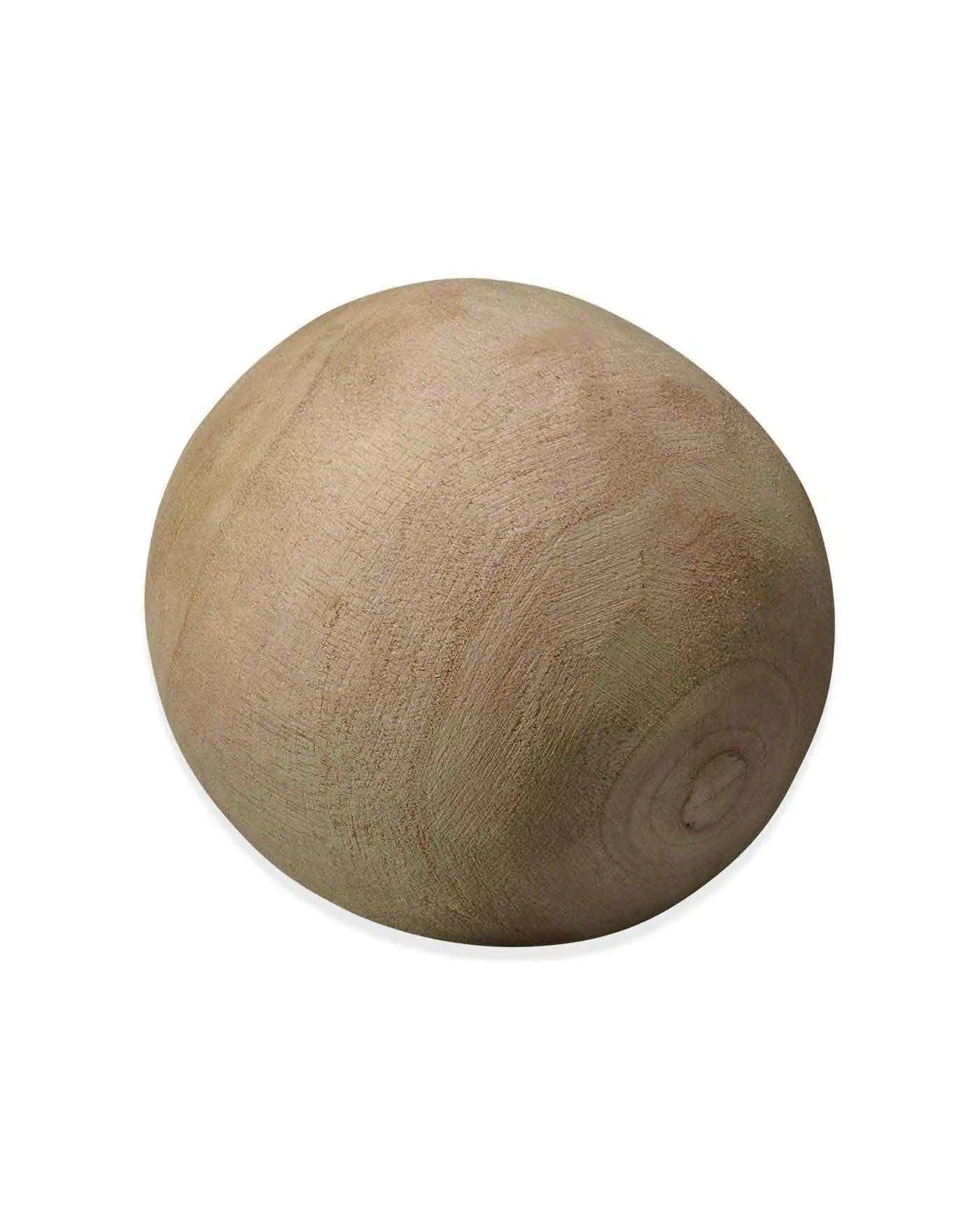 Coastal Style Brown Paulownia Wood Malibu Wood Balls (set of 3)