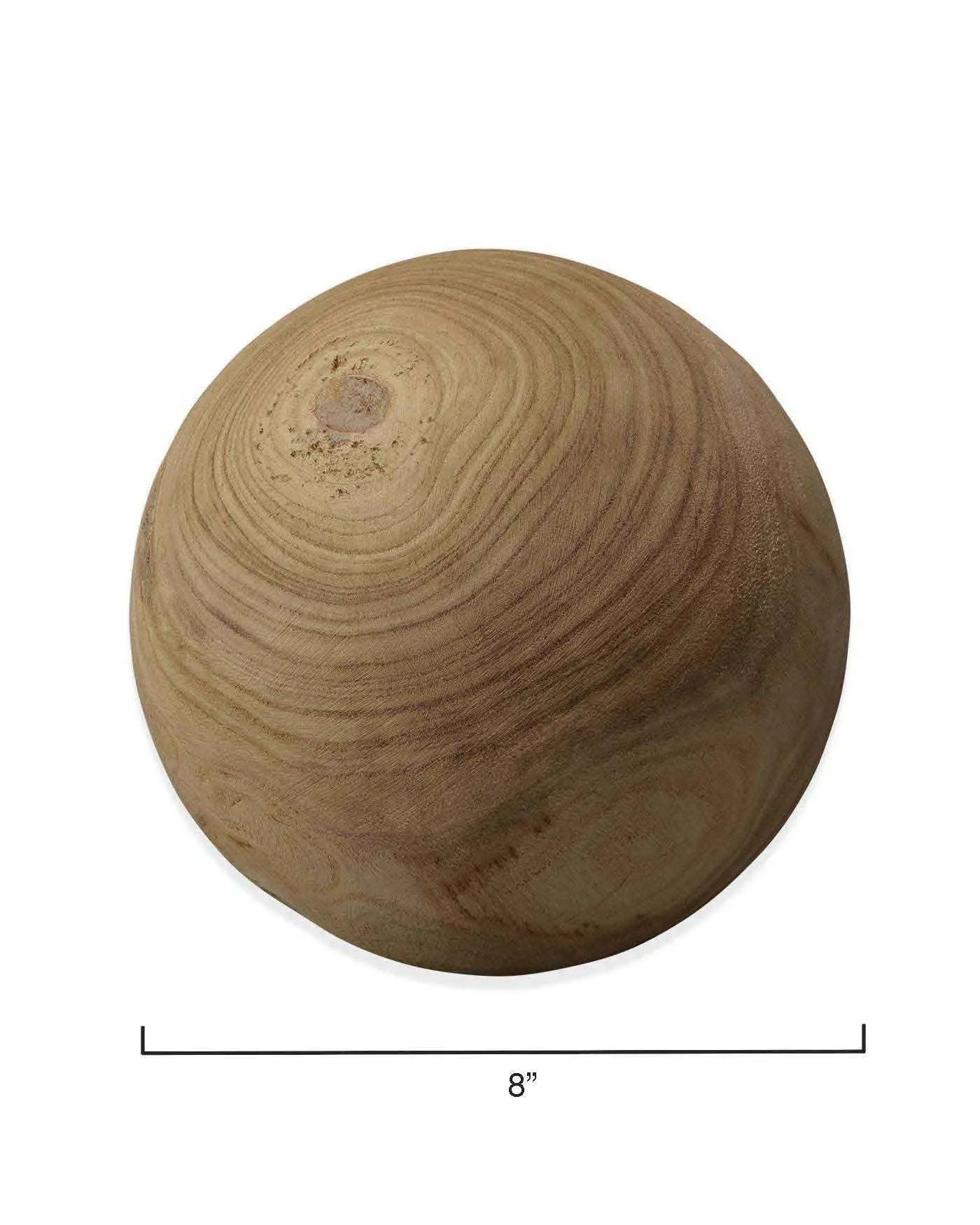 Coastal Style Brown Paulownia Wood Malibu Wood Balls (set of 3)