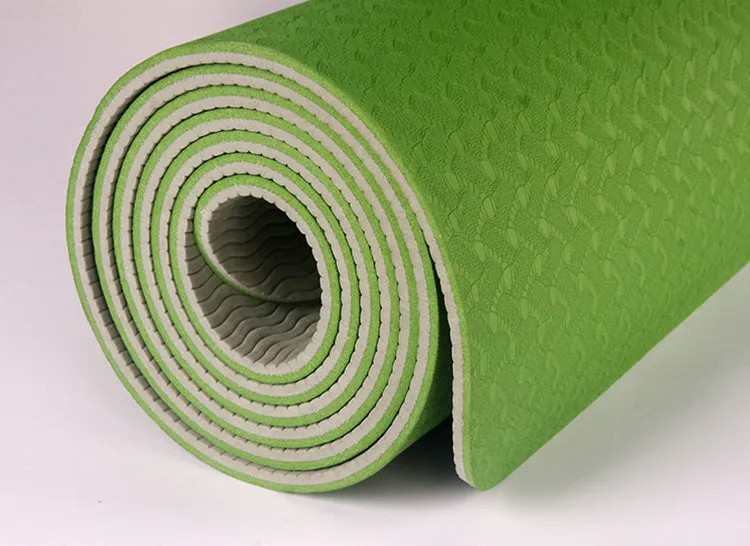 Eco Friendly Non-slip Double Layer TPE Yoga Mat