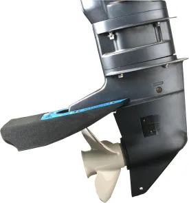 FO2002 Marine Whale Tail Hydrofoil Stabilizer for Boat Outboards 8 to 40 HP and Stern Drives With Premium Plastic Blue