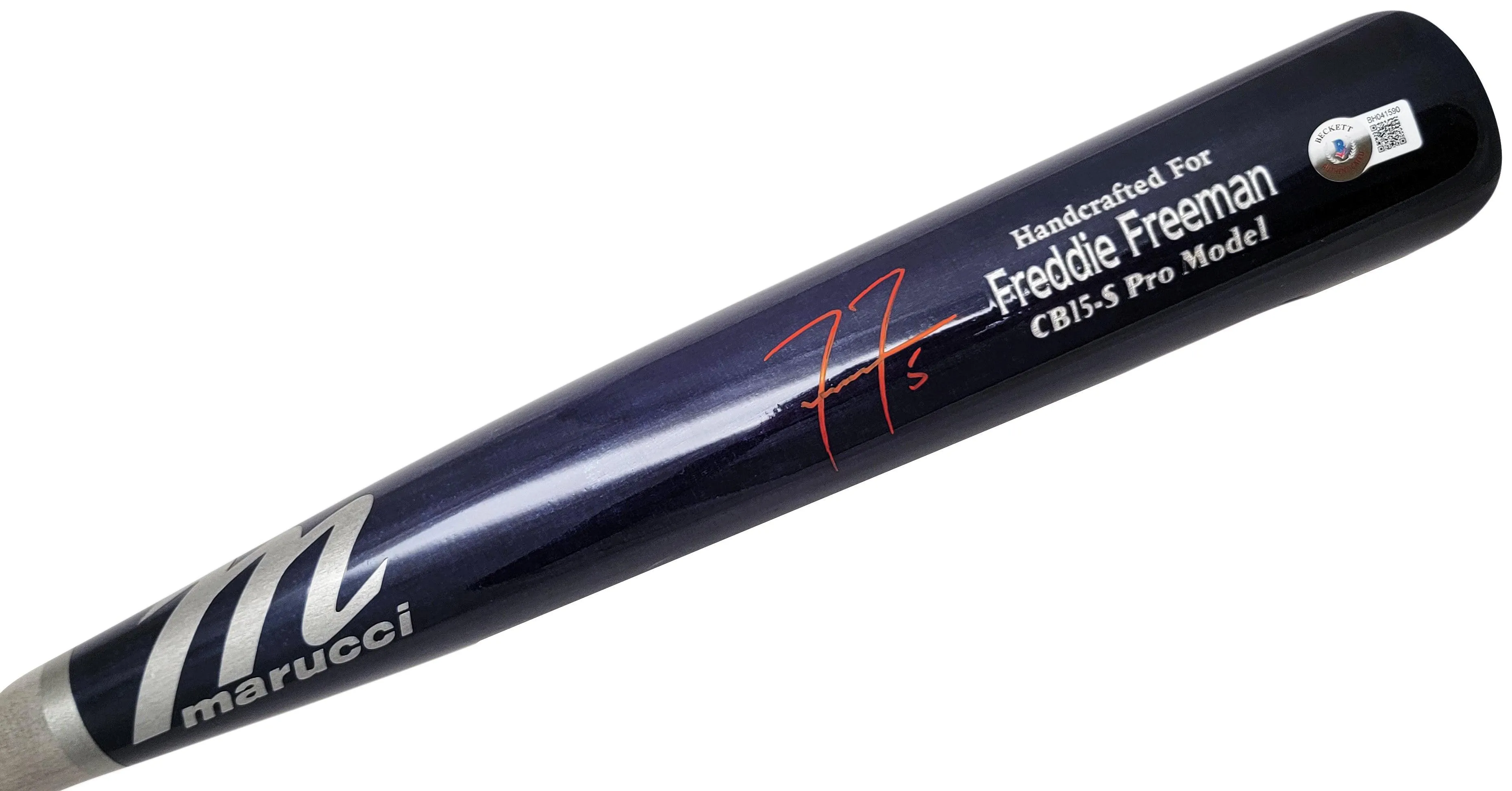Freddie Freeman Autographed Blue & Grey Marucci Game Model Bat Los Angeles Dodgers Beckett BAS QR Stock #209152
