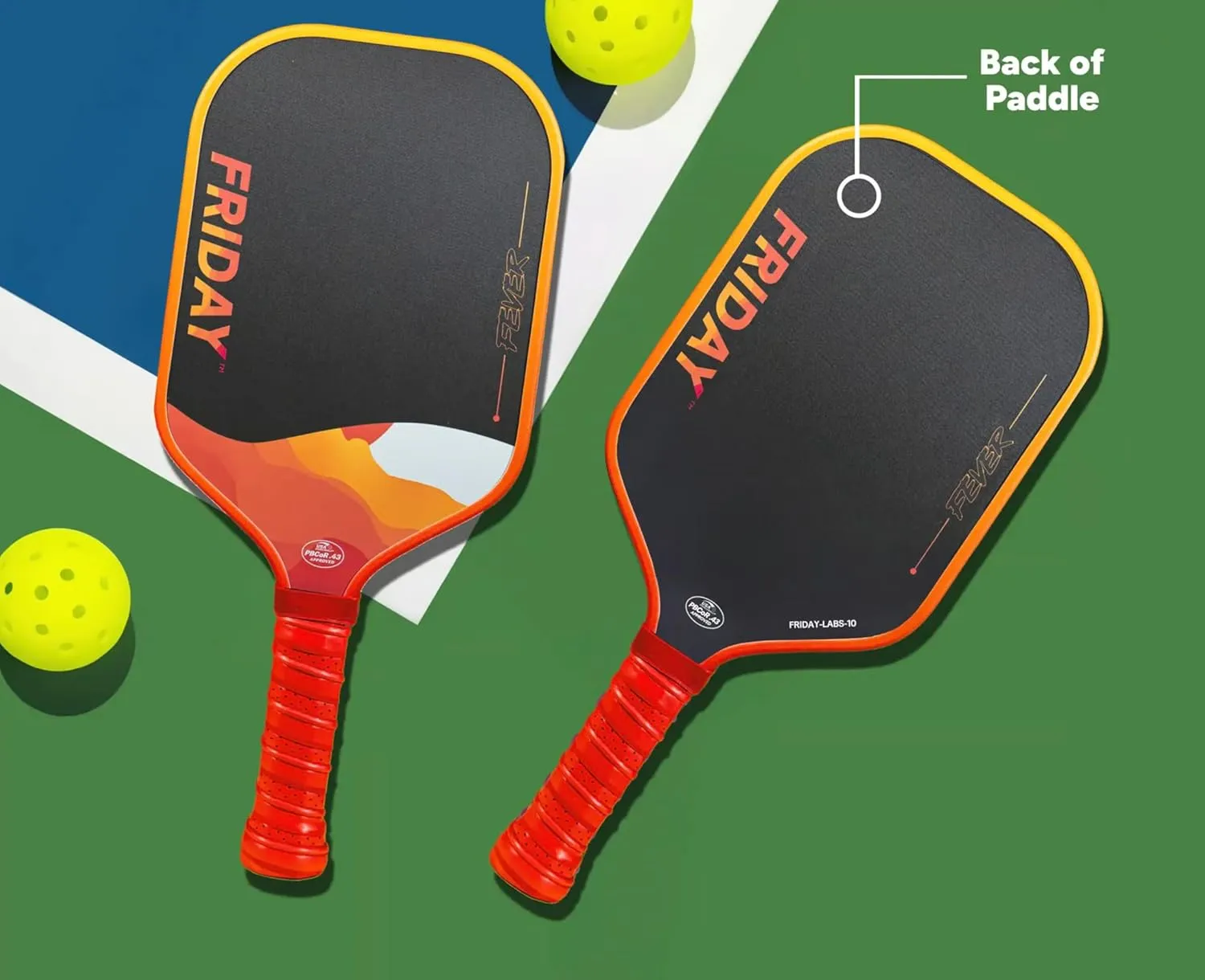 Friday Fever Paddle, Triple-Layer T700 Raw Carbon Fiber, Gen 3 Construction, Dual-Edge Foam, USAP PBCoR .43 Certified