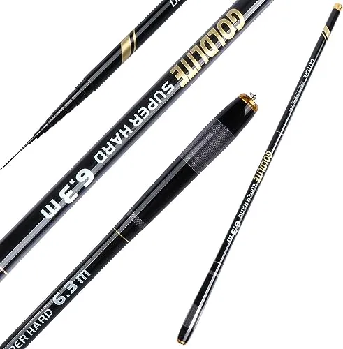 Goture Telescopic Tenkara Fishing Rod Collapsible Crappie Rods 1 Piece Portable Hand Fishing Poles Carbon Fiber Stream Ultralight Inshore Carp Bamboo Pole Bass Trout - 7Ft (Extra Tips Not Included)