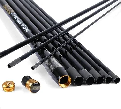 Goture Telescopic Tenkara Fishing Rod Collapsible Crappie Rods 1 Piece Portable Hand Fishing Poles Carbon Fiber Stream Ultralight Inshore Carp Bamboo Pole Bass Trout - 7Ft (Extra Tips Not Included)