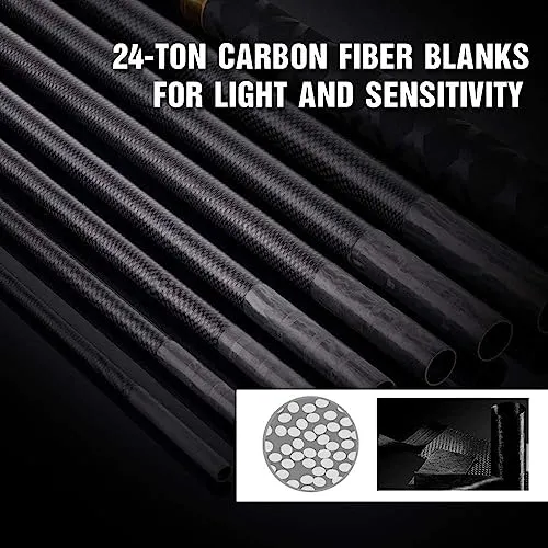 Goture Telescopic Tenkara Fishing Rod Collapsible Crappie Rods 1 Piece Portable Hand Fishing Poles Carbon Fiber Stream Ultralight Inshore Carp Bamboo Pole Bass Trout - 7Ft (Extra Tips Not Included)