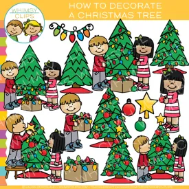 How to Decorate a Christmas Tree Clip Art