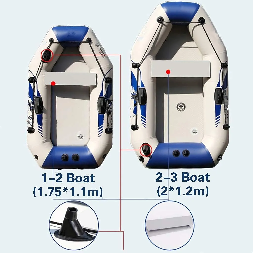 Inflatable Kayak Rowing Boats Lifeboat Inflatable Boat Canoe Fishing Boat Raft Fishing Valve Inflatable Boat Boat   Paddles   Pump Three Person Water Sports