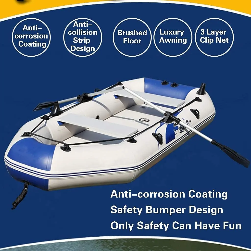 Inflatable Kayak Rowing Boats Lifeboat Inflatable Boat Canoe Fishing Boat Raft Fishing Valve Inflatable Boat Boat   Paddles   Pump Three Person Water Sports