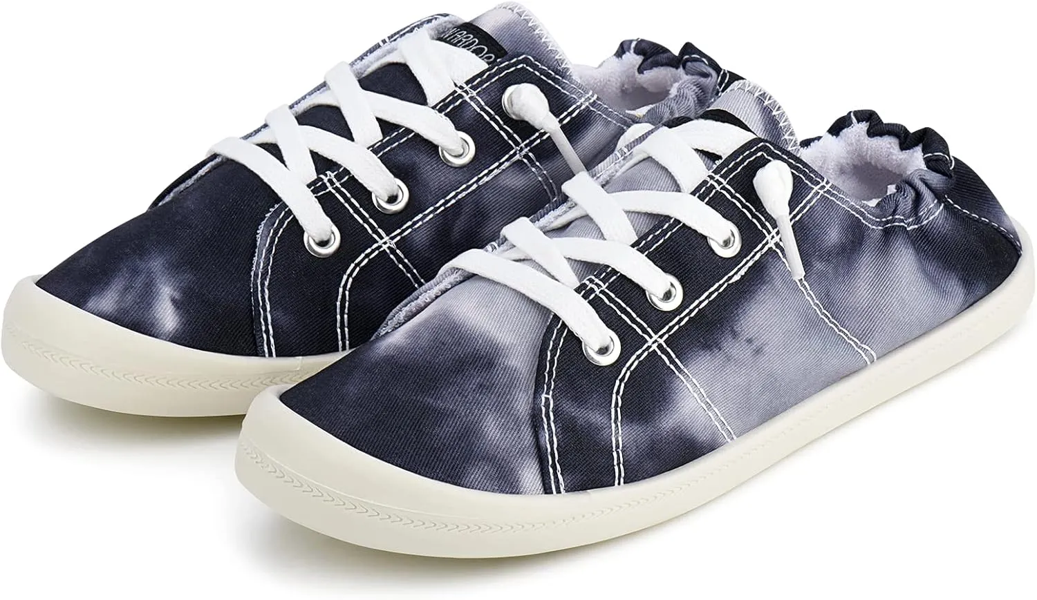 JENN ARDOR Womens Low Top Canvas Slip On Sneaker Comfort Casual Shoes Walking Flats