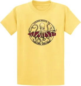 Joes Surf Shop Men's Octopus Meets Surfboard Logo Heavyweight Tees - Reg, Big & Tall