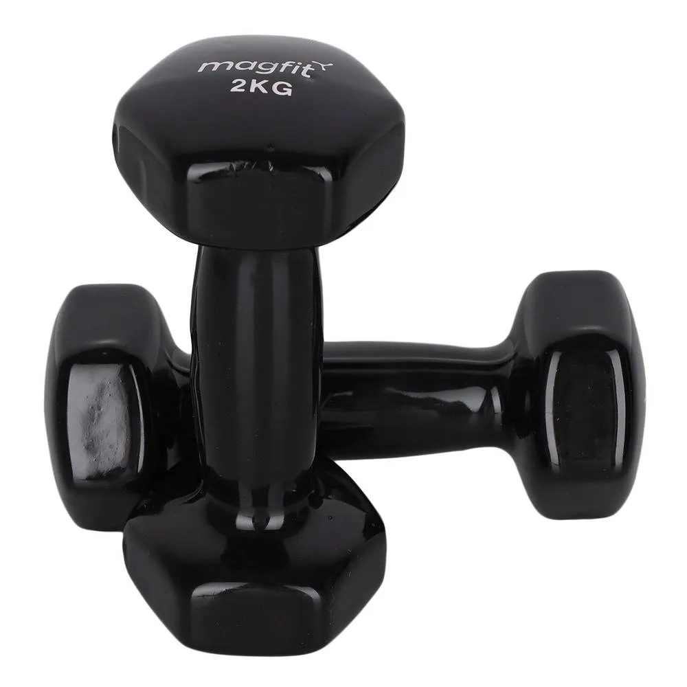 Magfit Vinyl Dumbbell (2 kg) Black