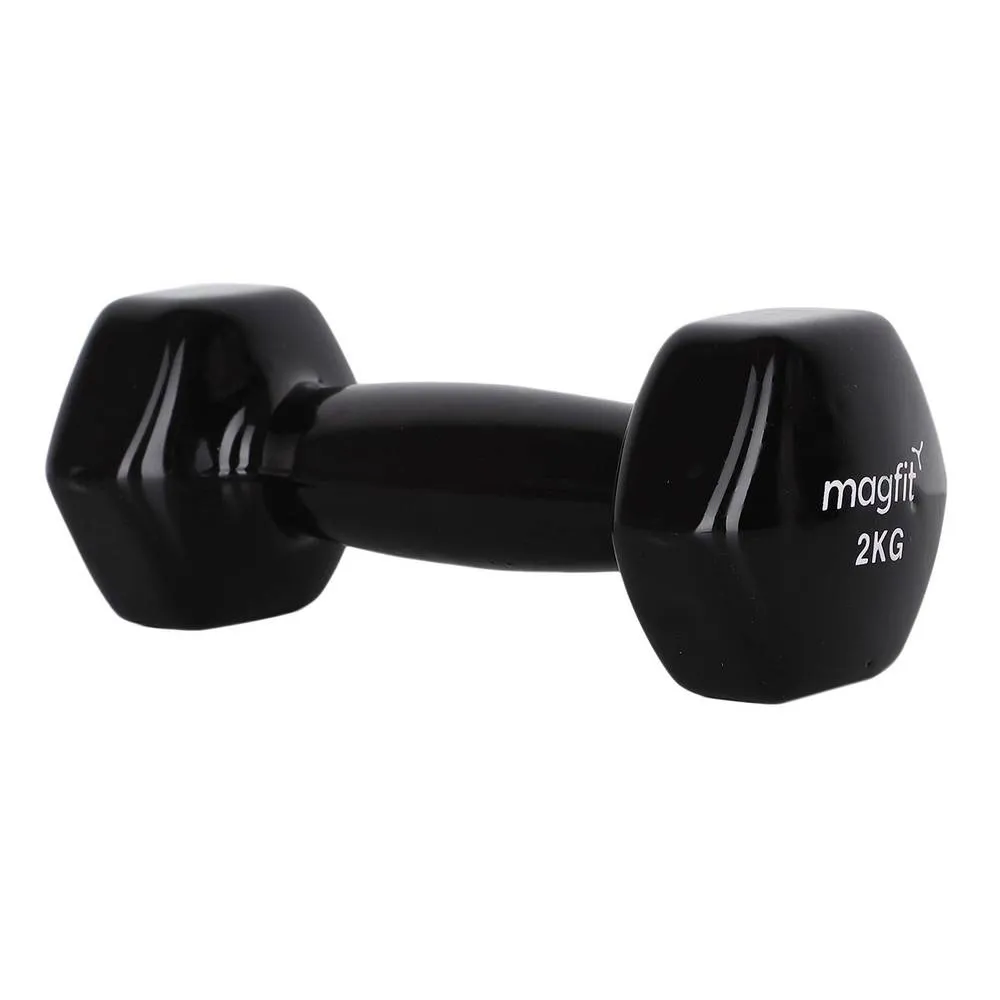 Magfit Vinyl Dumbbell (2 kg) Black