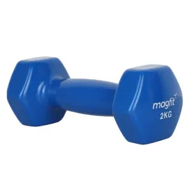 Magfit Vinyl Dumbbell (2 kg) Blue