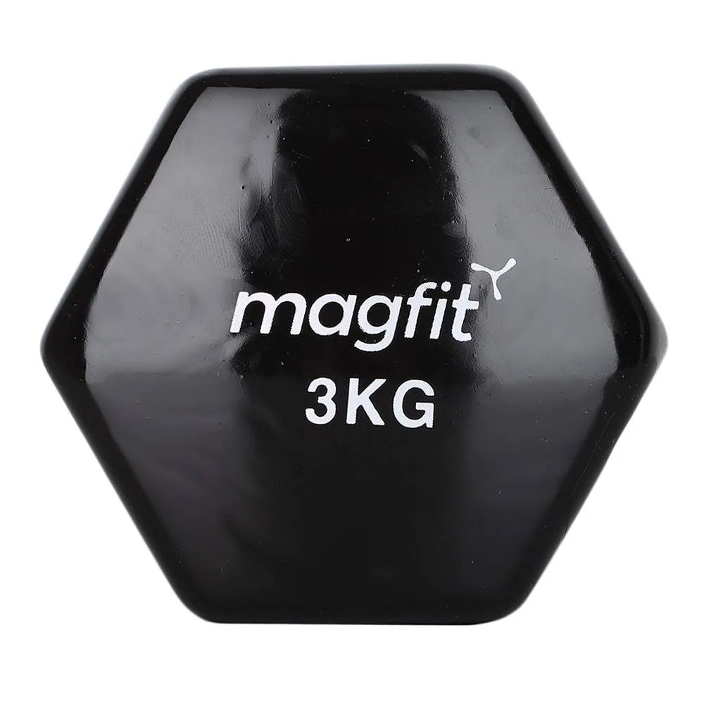 Magfit Vinyl Dumbbell (3 kg) Black