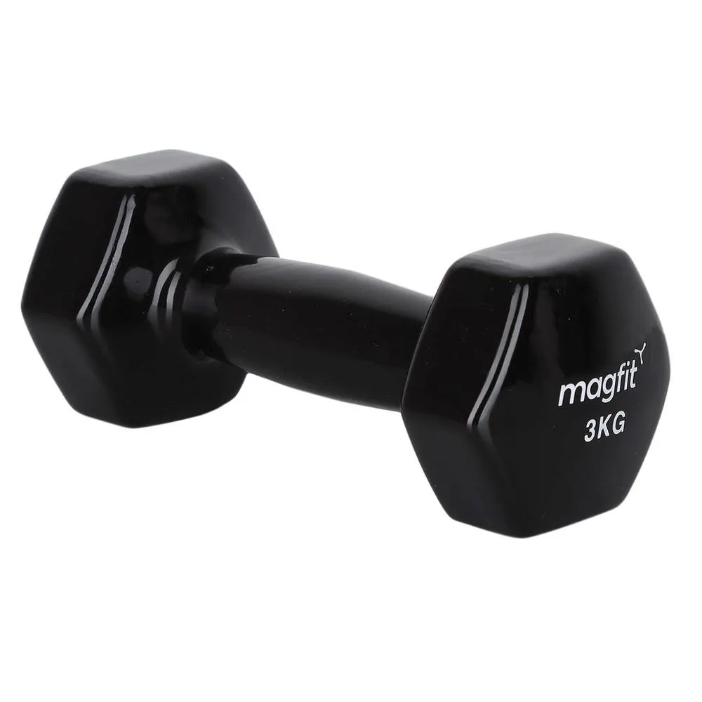 Magfit Vinyl Dumbbell (3 kg) Black