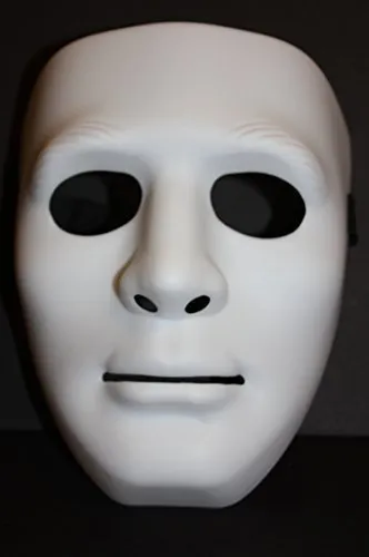 Mask Full Face Plastic Plain Costume Party Dance Crew for Hip Hop Dance/Opera White