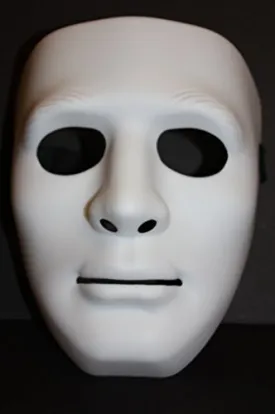 Mask Full Face Plastic Plain Costume Party Dance Crew for Hip Hop Dance/Opera White