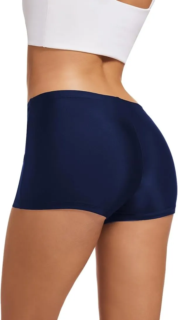 Micosuza Womens Swim Boyshorts Bikini Bottom Boardshorts Mini Short Beachwear