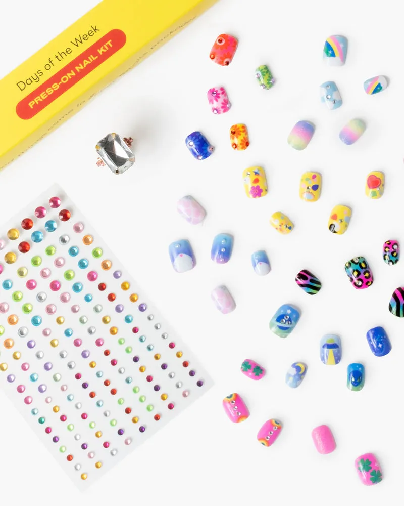 Nail Polish and Nail Art | Days of the Week Press on Nail Kit | Super Smalls