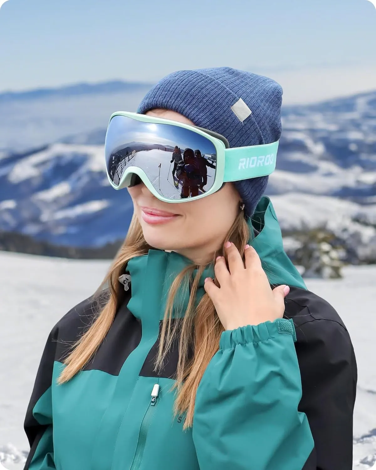 Ski Goggles Snowboard Goggles for Men Women Adults Youth,Over Glasses OTG/100% UV Protection/Anti-fog/Wide Vision
