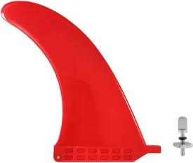 Surfboard Fins 9 Inch SUP Surf Fins Detachable PVC Single Center Fin Surfboard Longboard Paddleboard Surfing Accessories Surfing Accessories (Color : Red)