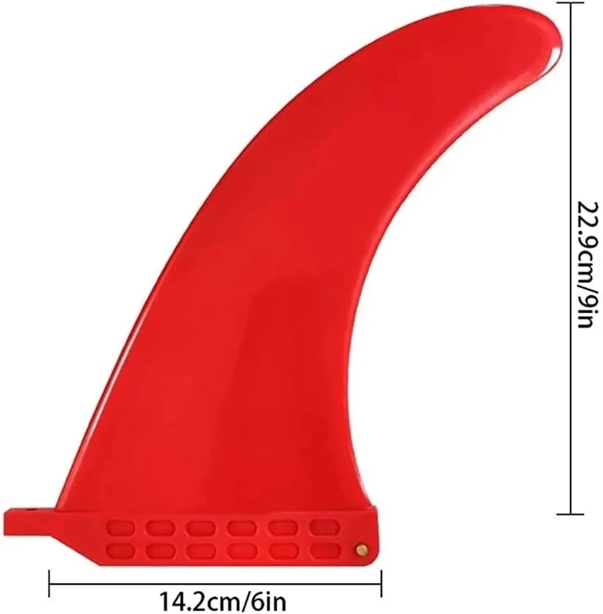Surfboard Fins 9 Inch SUP Surf Fins Detachable PVC Single Center Fin Surfboard Longboard Paddleboard Surfing Accessories Surfing Accessories (Color : Red)