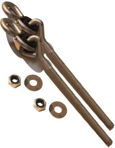 Swing Set Hangers for 4x6 Swing Beam - Zinc Plated 3/8" (1 Pair) (6" Long)
