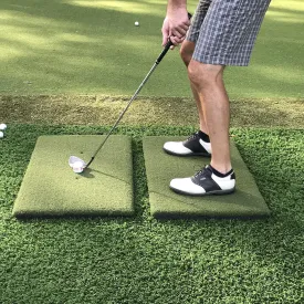 The Original Country Club Elite by Real Feel Golf Mats 20X36 Twin Combo Stance Mats | Heavy Duty Commercial Practice Mat | Accepts A Real Tee | Swing Down and Through | Indoor/Outdoor