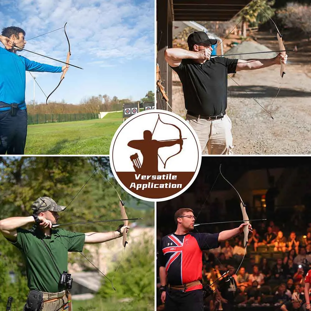 TheLAShop 65" 30 lb Archery Recurve Bow Sport Bear Hunting Takedown