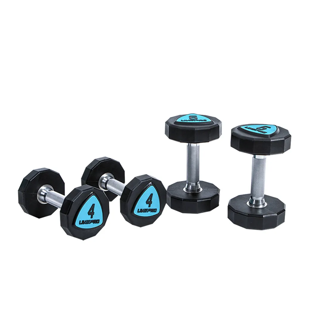 Urethane 12-Sided Dumbbells (2kg to 10kg) Set