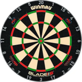 WINMAU Darts Blade 6 Triple Core Carbon Professional PDC Dartboard with Official Tournament Specifications | Endorsed by The PDC